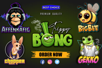 do morden mascot cartoon caricature logo , character design