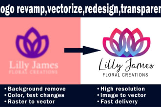 alter, revamp, refesh, transparent png, modify, improve, vectorize logo