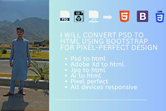 convert PSD to HTML using bootstrap for pixel perfect design