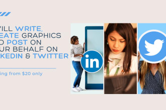 manage content creation and posting for linkedin and twitter