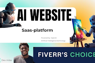 build an ai content , image generator website as saas