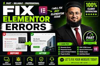 fix elementor issues, broken layouts, and wordpress bugs