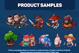 design simple cute characters for your casual or mobile game