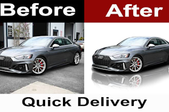 car image editing and background removal in 12 hours