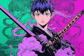 draw anime or manga art illustration for you