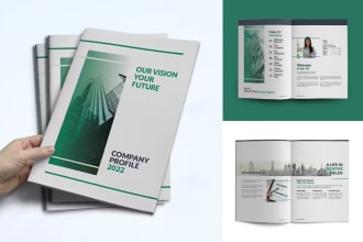 craft business brochures, company profiles, proposals, reports, flyers, more