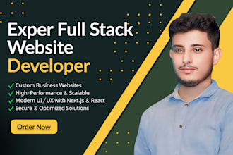 be your expert full stack website developer in react js, next js and node js