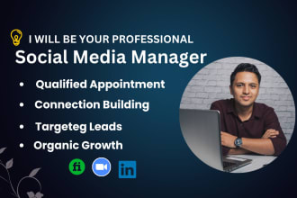 be your social marketing manager and appointment setter