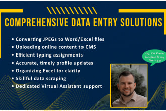 do data entry, copy paste and data collection