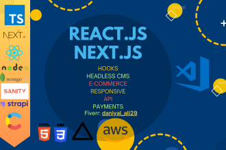 build reactjs, nextjs13 full stack website with headless cms
