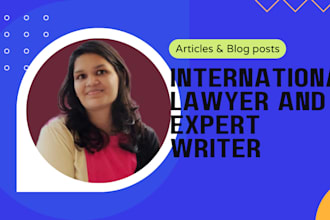write articles, blog posts for your personal injury law firm