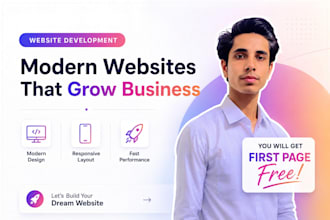make website with first page design to be free
