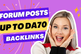 build manual HQ forum posting SEO backlinks on high da forum