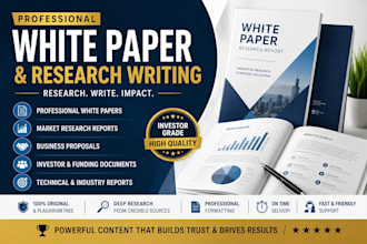 create investor grade white papers and business research documents