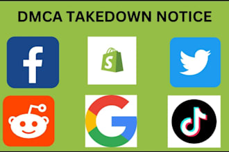 takedown content on all social media platforms under dmca