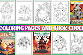 create coloring pages and book covers for amazon kdp