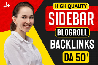 make da DR 50 sidebar footer blogroll dofollow SEO backlinks for link building
