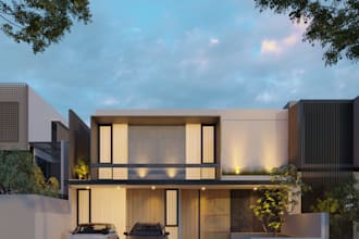 interior and exterior 3d rendering