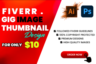 design a professional fiverr gig image thumbnail