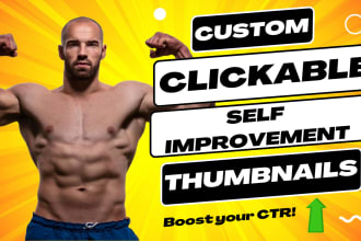 design viral self improvement youtube thumbnails