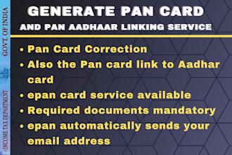 do generate pan card and pan aadhaar link