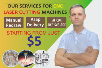 draw custom vector file for laser cutting dxf svg ai cdr pdf