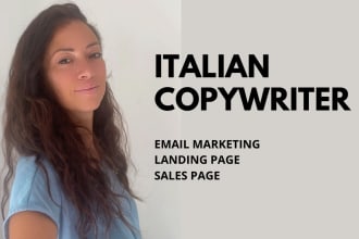 be your italian copywriter for landing page