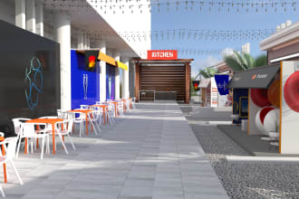 3d event floor plan, exhibition, stage and trade booth design with 1 free design
