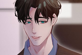 draw headshot anime or manga art