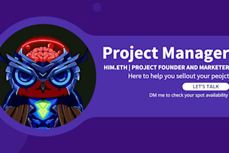 be your nft project manager to sell out your nft collection