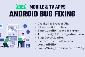 fix android app bugs and crashes for mobile, tablets and TV