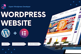 create, customize, or fix your elementor pro website