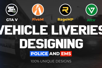 design police and ems vehicle livery for fivem ragemp altv