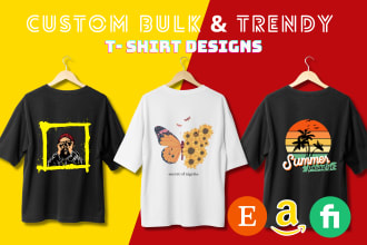 design custom bulk typography t shirt or trendy graphic merch t shirt