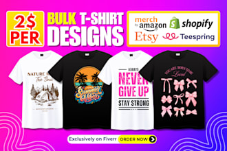 design custom bulk t shirt typography t shirt or trendy graphic merch t shirt