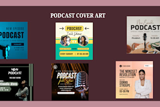 create podcast cover design, podcast cover art, podcast artwork services