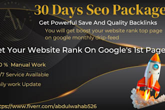 boost website rank top page on google by monthly drip feed