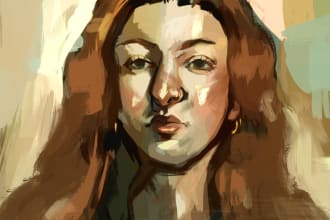 digitally paint you a portrait in the style of disco elysium