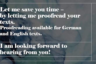 proofread any text in german or english