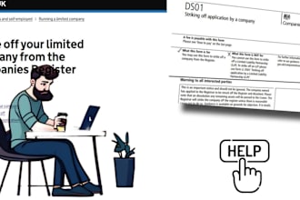 strike off UK company with legal documentation