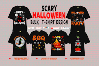 do  innovative custom halloween t shirt design