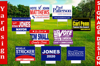 design yard sign, lawn sign, bandit sign, signage and real estate sign