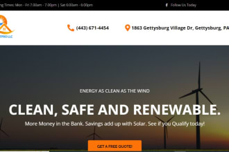 design solar website on wordpress with elementor pro