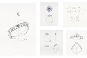 draw black and white sketch of your jewelry