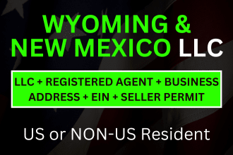 do llc creation in all states of USA, wyoming, new mexico