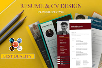 design a clean, modern and unique resume, cv in infographic style