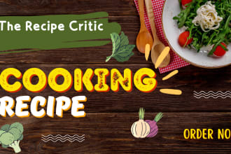 design professional cookbook, recipe book, and food menu