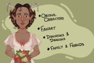 draw your original character, dnd character, fanart, etc