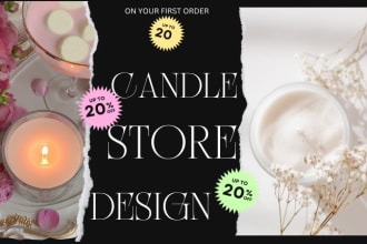 design candle shopify store candle website candle dropshipping store