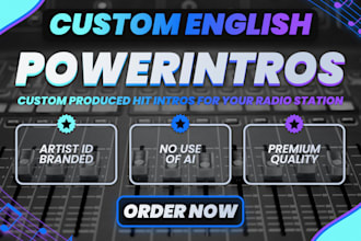 produce a powerintro, hit intro for your radio station